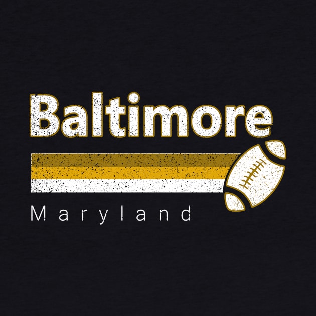 Baltimore Vintage Football Retro Maryland At Sunday Gameday by cytoplastmaximume